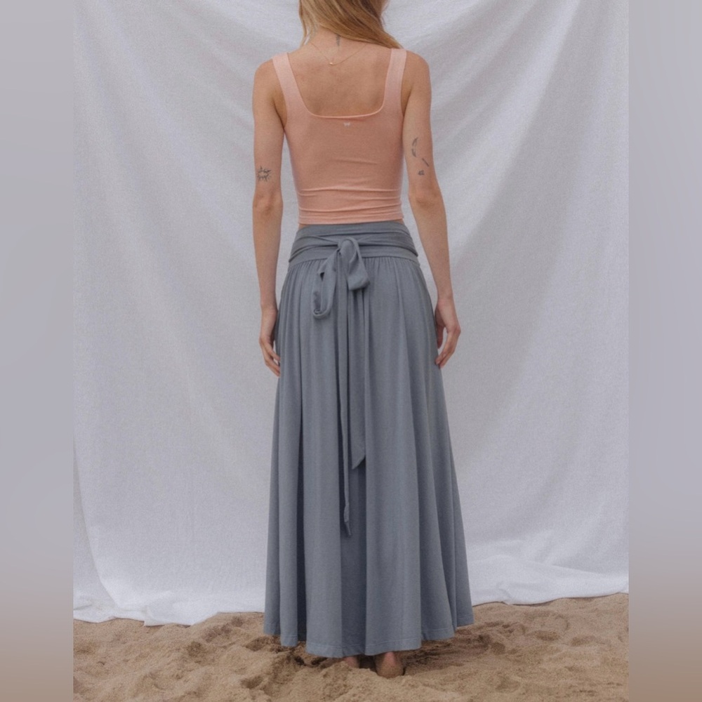 🦋 Purusha People Blue Tansy Butterfly Wrap Skirt – Size Small - Picture 15 of 16